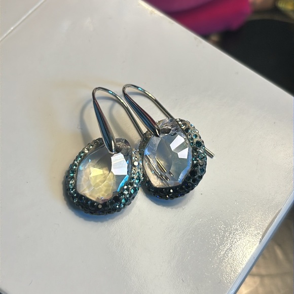 Hot Authentic Swarovski Glam Collar Necklace in ombré Blue.$1200 +$260 earrings - Picture 12 of 15